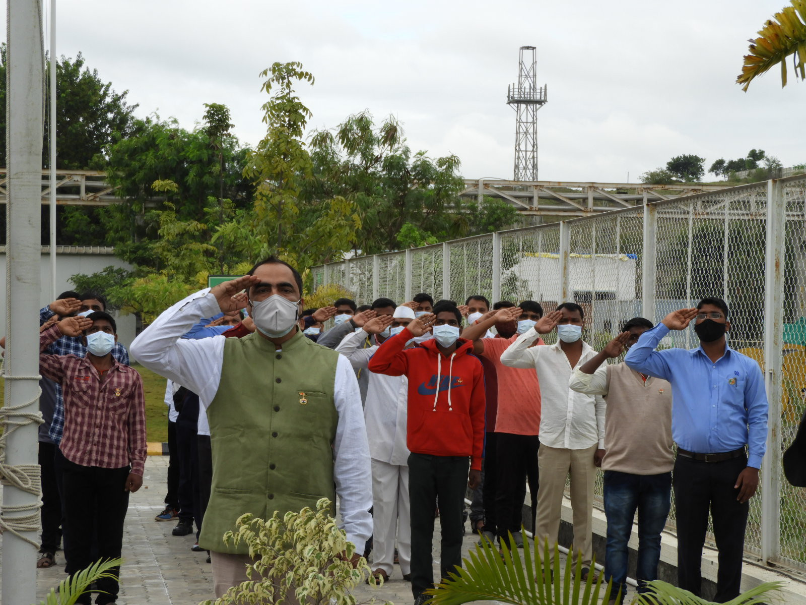 Independence Day India - flag hoisting Nipro