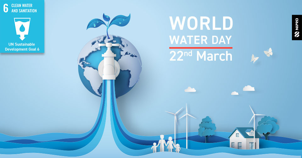 world water day - UN Goal 2022 - related to the year of glass and Nipro participation and use of clean water